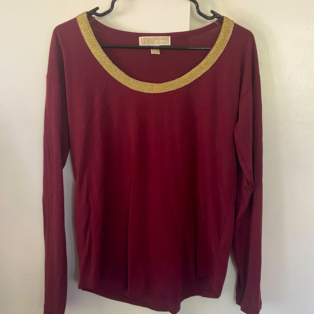 S Michael Kors long sleeve blouse